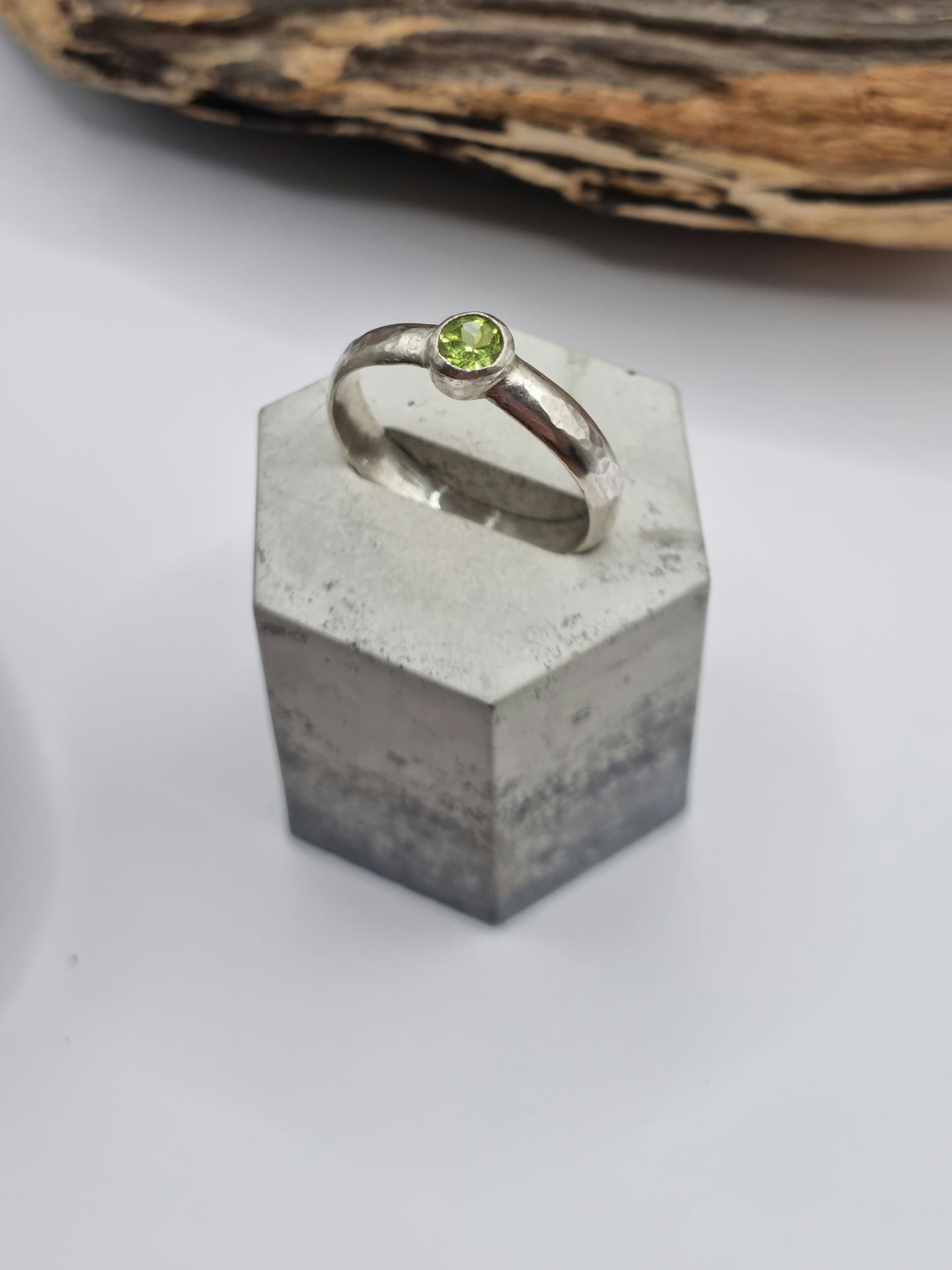 Peridot and Sterling Silver Ring